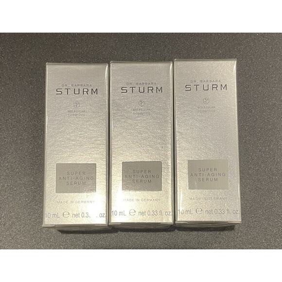 Lot Of 3 Dr. Barbara Sturm Super Anti-Anging Serum 0.33 fl oz/ 10ml